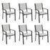 FORTIA 6pc Outdoor Dining Chair Set, for Outside