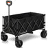 TRUNDL 180L XL Electric Folding Pull Cart, Powerful Easy Hill Climbing, All-terrain Wheels, Wagon for Beach Camping Shopping, Black