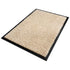 EQUIPMED 60x85cm Non-Slip Indoor Rug Floor Mat Beige, Poly Fiber Cut Loop Pile, High Density Base, Anti-Trip Edging