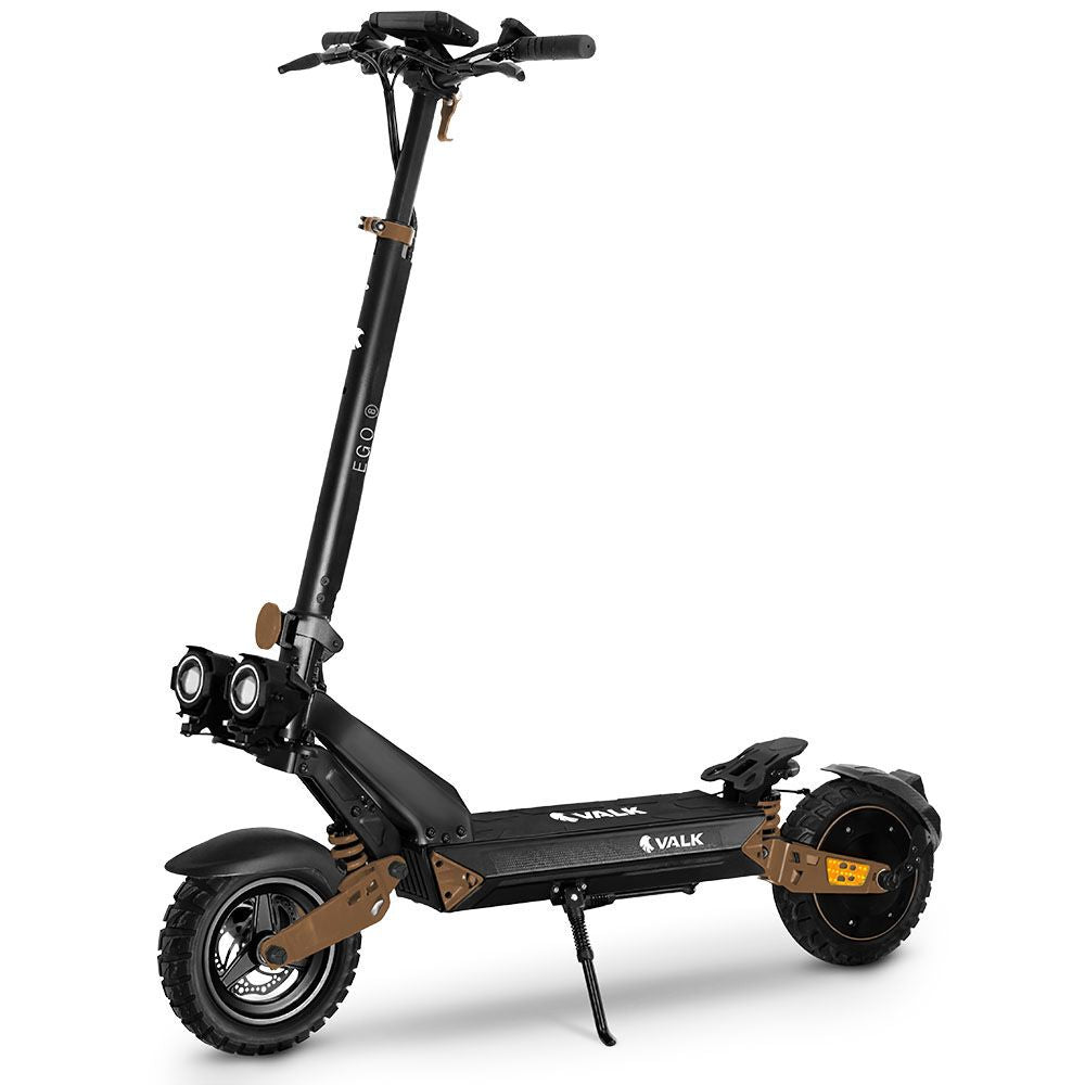 VALK Ego 8 Electric Scooter, 500W, AU Compliant, 48V 13Ah, 55km Max Range, eScooter for Adults, Foldable, Off Road, Black/Bronze