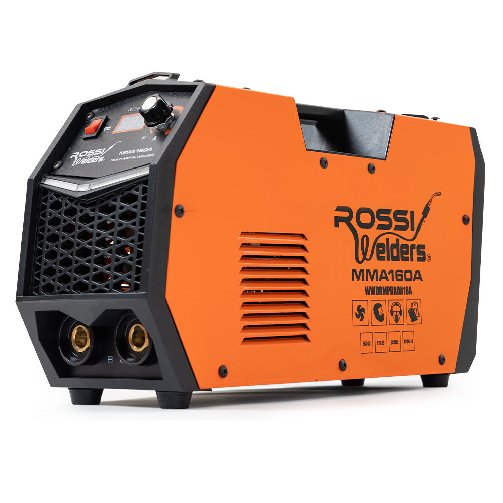 ROSSI 160 Amp Inverter Stick Welder, ideal for Stainless Steel, Aluminium, Carbon Steel, Multi-Metal Gasless Welding Mac