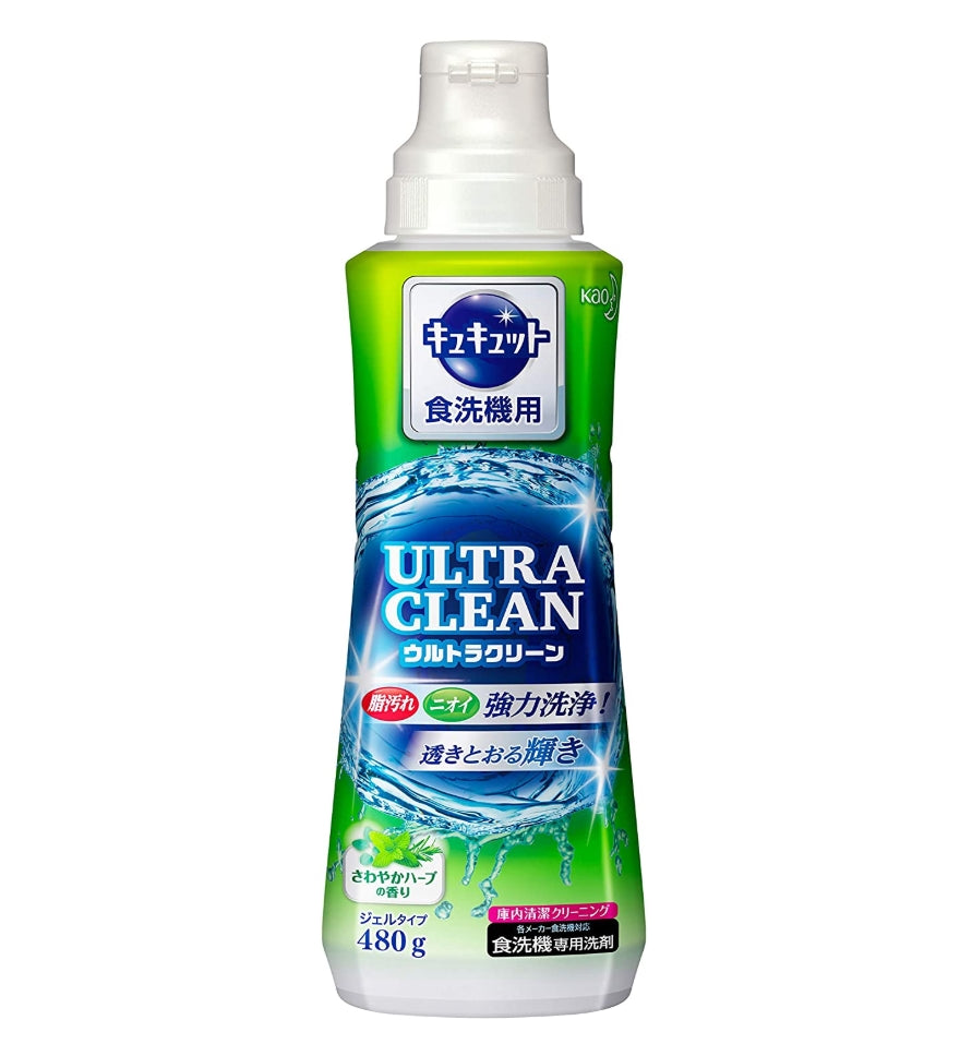 [6-PACK] Kao Japan Ultra Clean Dish Detergent Tableware Cleaner for Dishwasher 480g ( 2 Fragrances Available ) Soft Herb