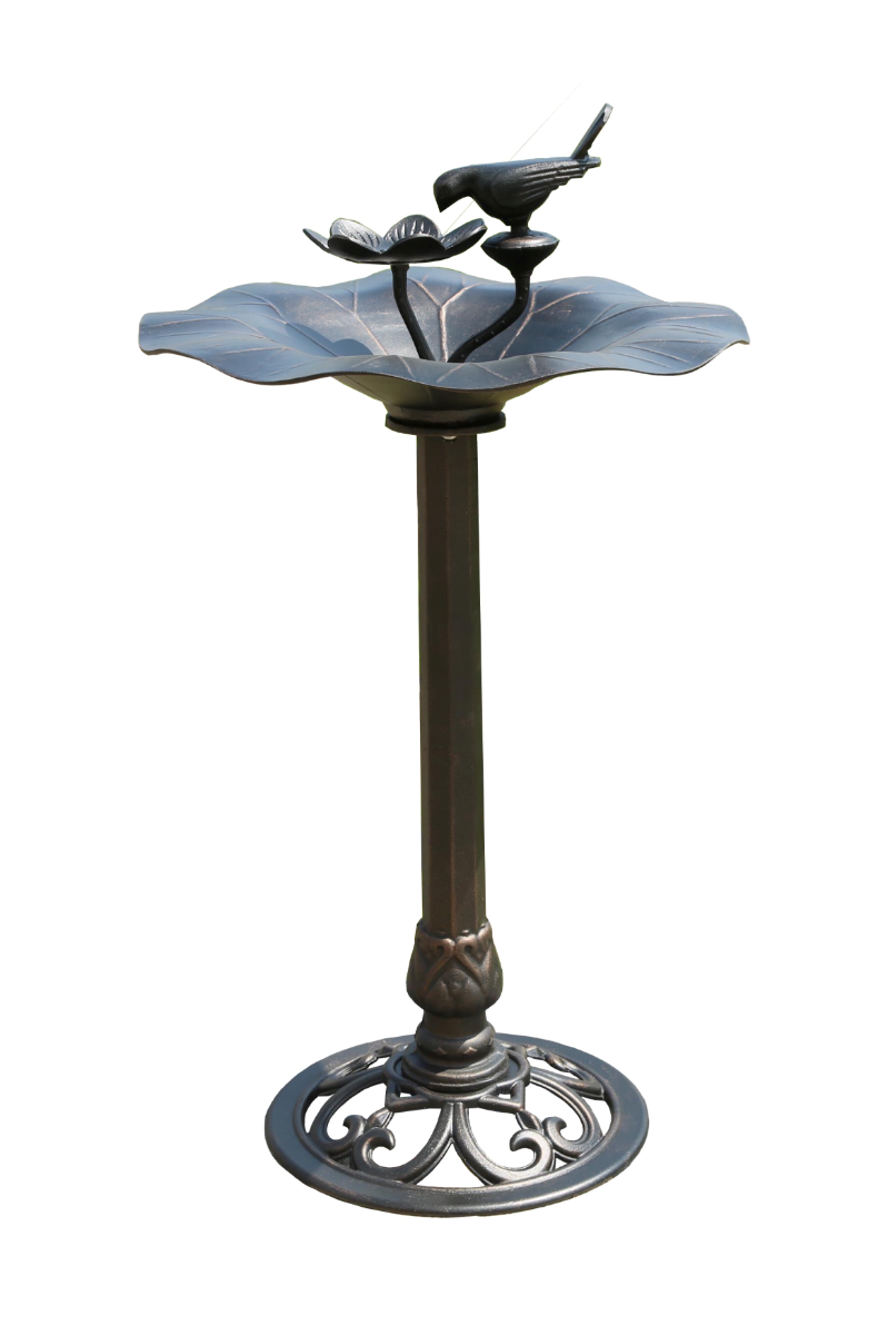 Lotus bird bath Bronze