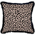 Cushion Cover-Coastal Fringe Black-Jungle Peach-60cm x 60cm