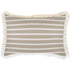 Cushion Cover-Coastal Fringe Natural-Hampton Stripe Beige-35cm x 50cm