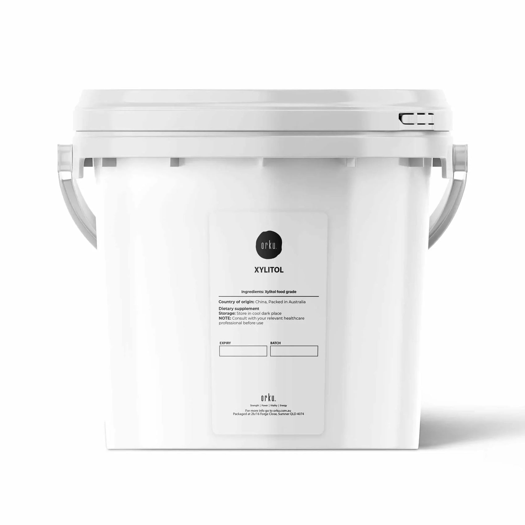 Orku 5Kg Xylitol Crystal Powder Tub USP FCC Natural Sweetener Sugar Substitute