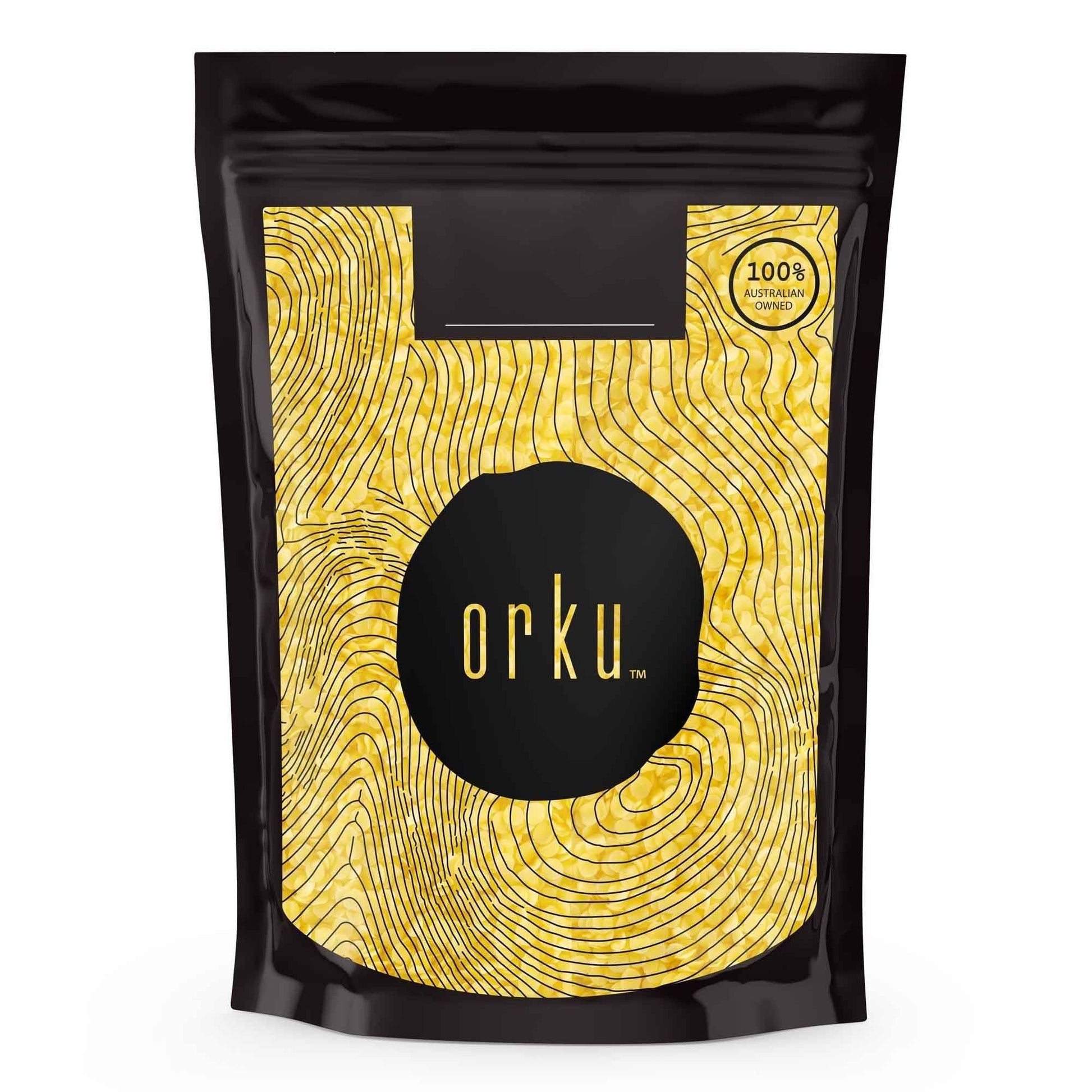 Orku  2Kg Organic Beeswax Pellets Yellow - Cosmetic Grade Pure Bees Wax Pastilles