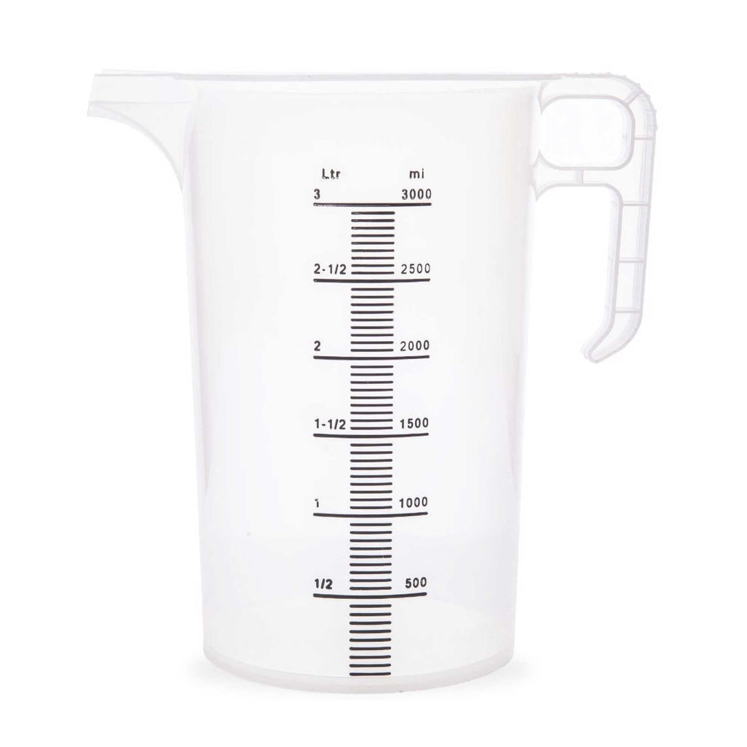 3L Measuring Jug Heavy Duty Clear Plastic Propylene Food Grade BPA 5 Pro-Jug