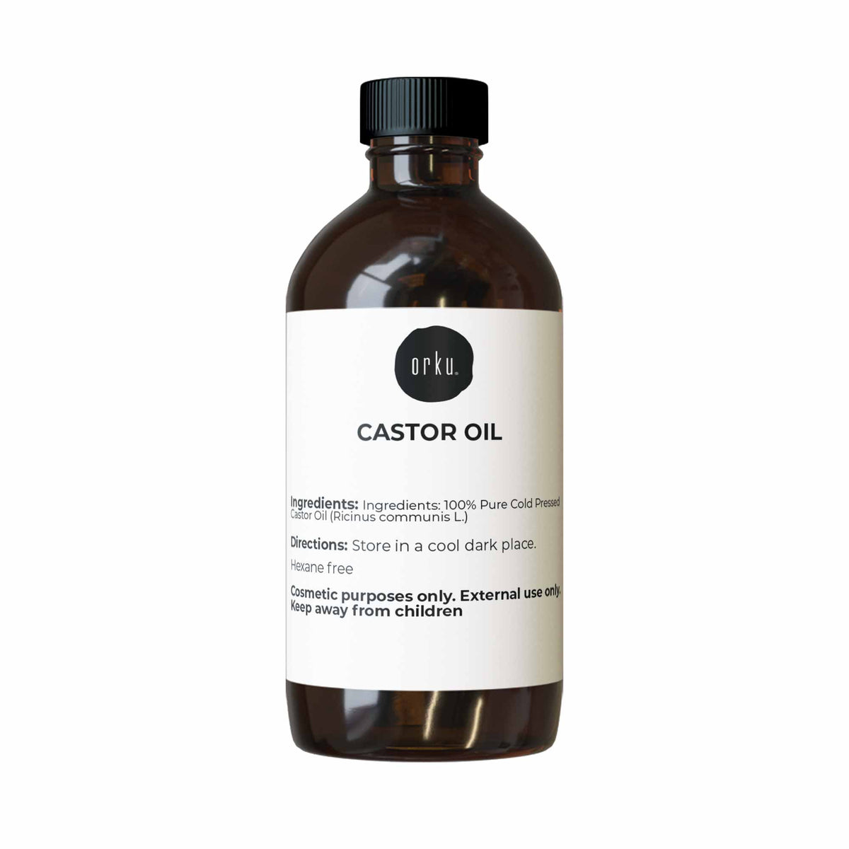 Orku 250ml Castor Oil - Hexane Free Cold Pressed Virgin