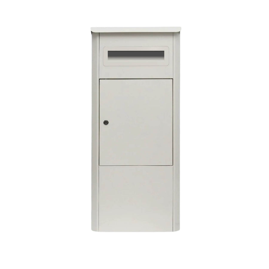 Parcel Delivery Drop Box Mailbox - Secure Home Package Locker 38x38x90cm White