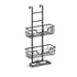 Kitchee 3 Tier Shower Caddy Over Door Bathroom Hanging Shelf Storage Rack Black