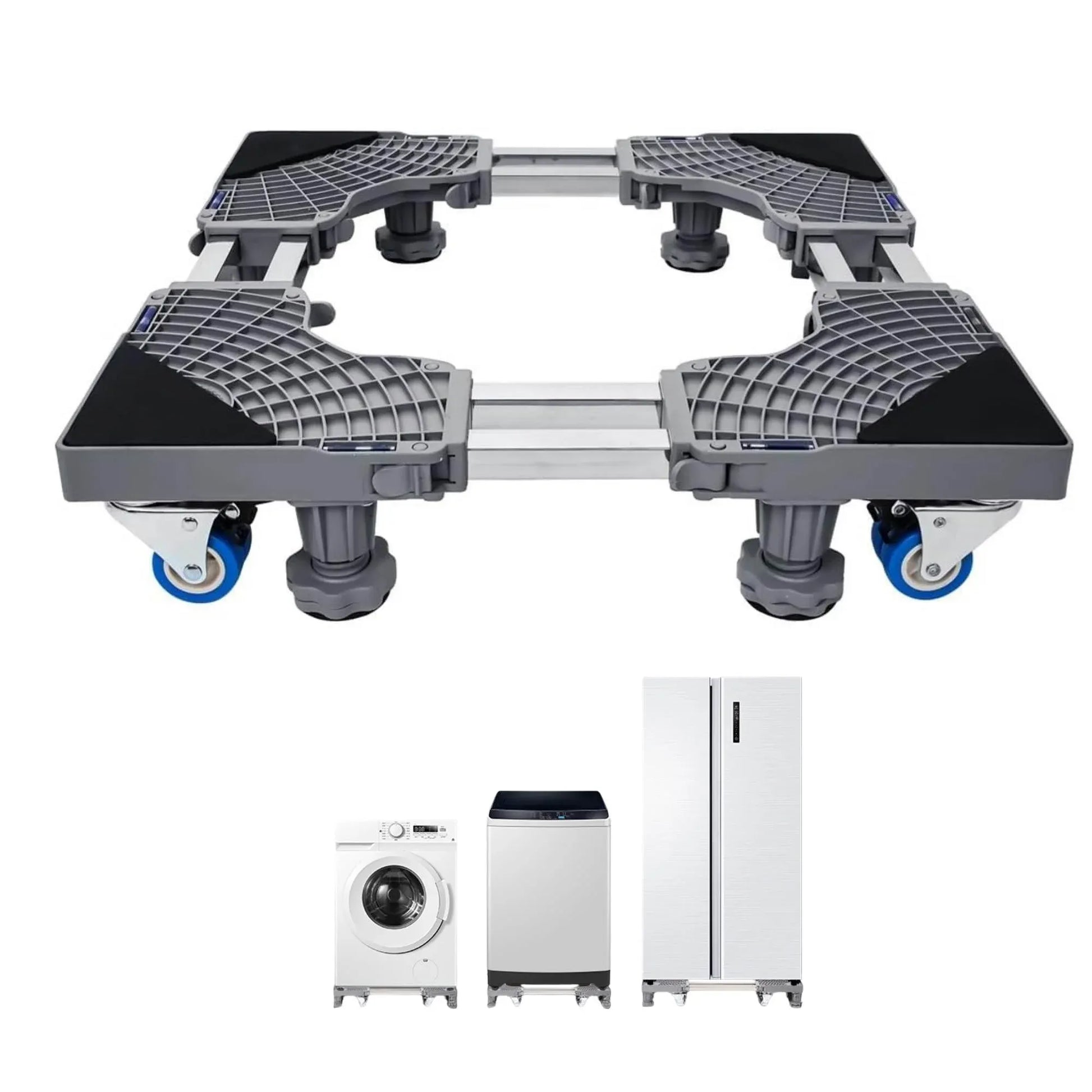 Tooleroo Washing Machine Stand - 200Kg Adjustable Wheeled Fridge Appliance Base