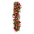 Christabelle 100cm Christmas Garland Lush Green Holiday Garland w/ Red Berries, Baubles & Pine Cones Pre-Decorated Festive Shelf or Banister Decoration