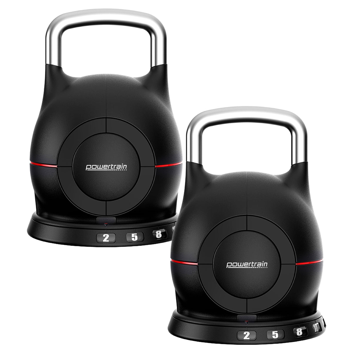 Powertrain 40kg Adjustable Kettlebell One Hand Adjustment Weight Set