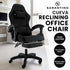 Sarantino Cueva Reclining High Back Office Gaming Chair Black Retractable Footrest Computer Seat