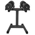 Powertrain Eon 2 X 45kg Adjustable Dumbbells W/ Stand Heavy-duty Storage Rack Home Gym 9 Strength Training Equipment
