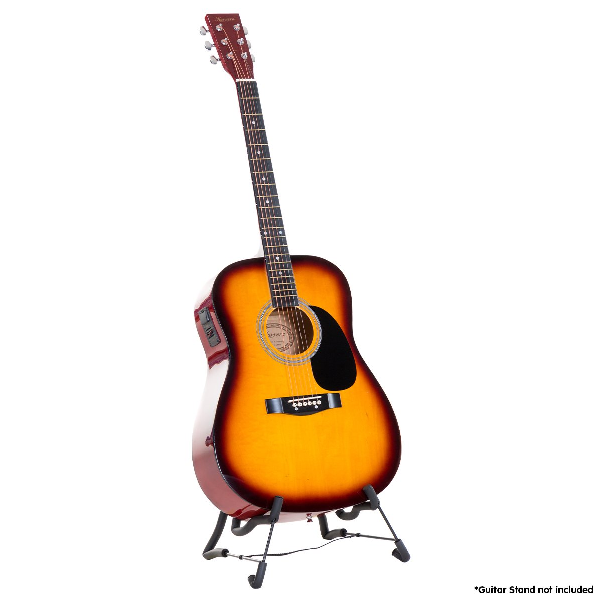 Karrera 41 Inch Electro Acoustic Guitar Sunburst - Full Size Steel String Acoustic Electric Guitar with 5-Band EQ