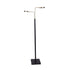 Sarantino LED Metal Floor Lamp with 2 Lights in Brushed Gold and Black Finish
