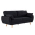Sarantino 3 Seater Modular Linen Fabric Sofa Bed Couch Futon Suite - Black