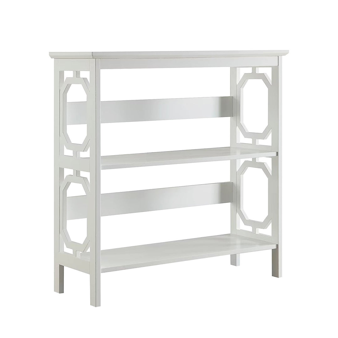 Sarantino Laurel 3-Tier Bookshelf Display Rack in White