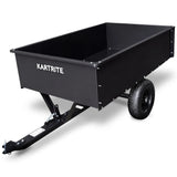 Kartrite 816kg Heavy-Duty Steel Dump Cart with Quick-Release Dumping Handle
