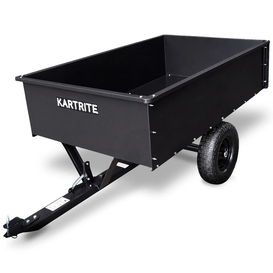 Kartrite 816kg Heavy-Duty Steel Dump Cart with Quick-Release Dumping Handle
