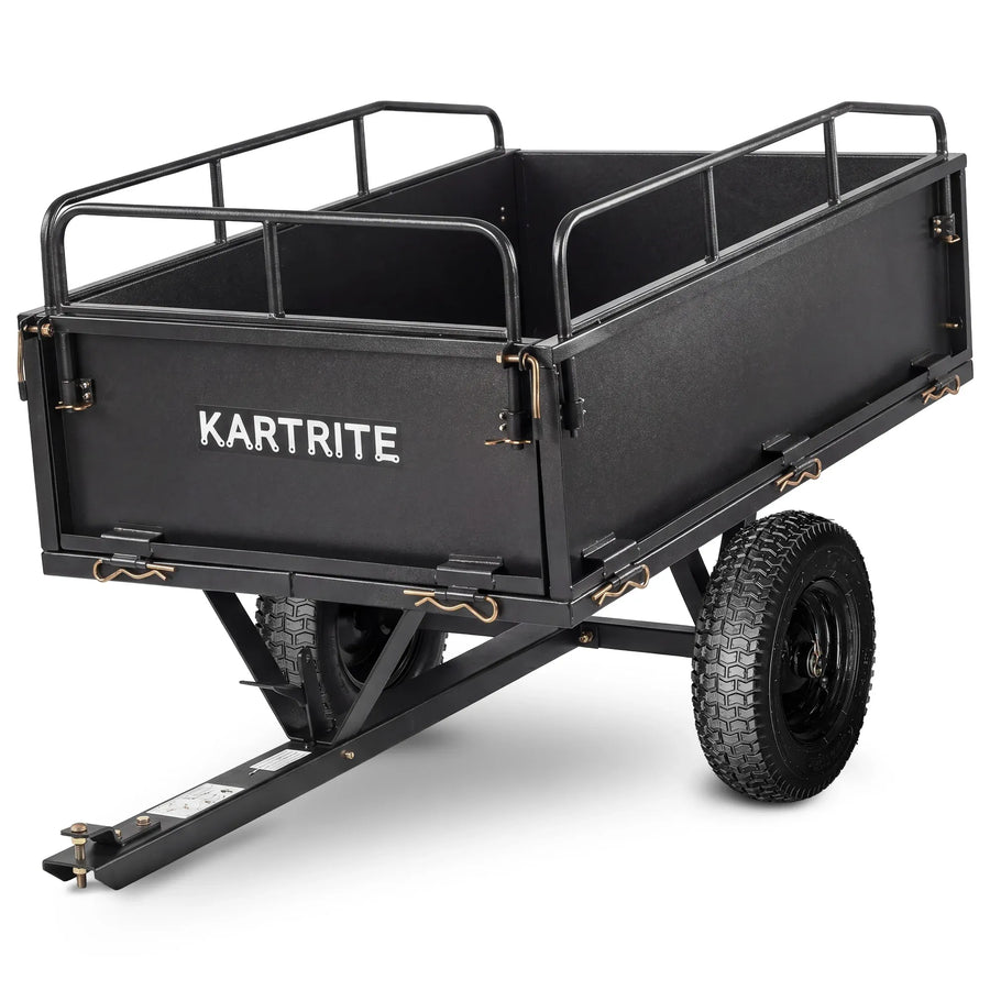 Kartrite 430kg Heavy Duty Steel Dump Cart with Foot Pedal Dumping System