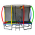 Kahuna 6 ft x 9 ft Rectangular Outdoor Trampoline with Basketball Set Rainbow