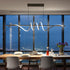 BAMDECOR A202 Modern LED Linear Pendant Lights with Dimmable LED  (160cm/180cm-Black) 1.8 Meters