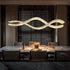 BAMDECOR 1.2m C3601W Wave Crystal Pendant Chandelier Decorative Lighting Lampshade (Brass Gold)