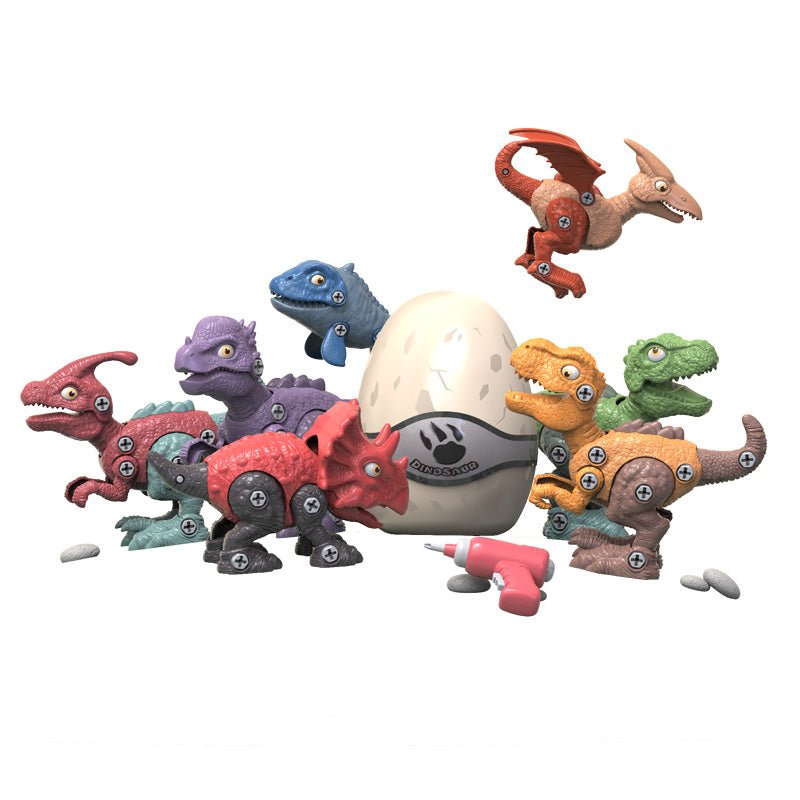 Disassemble Blocks Jurassic Dinosaurs Building Blocks Toys Battery Drill Tyrannosaurus Rex Wyvern Velociraptor Stegosaur