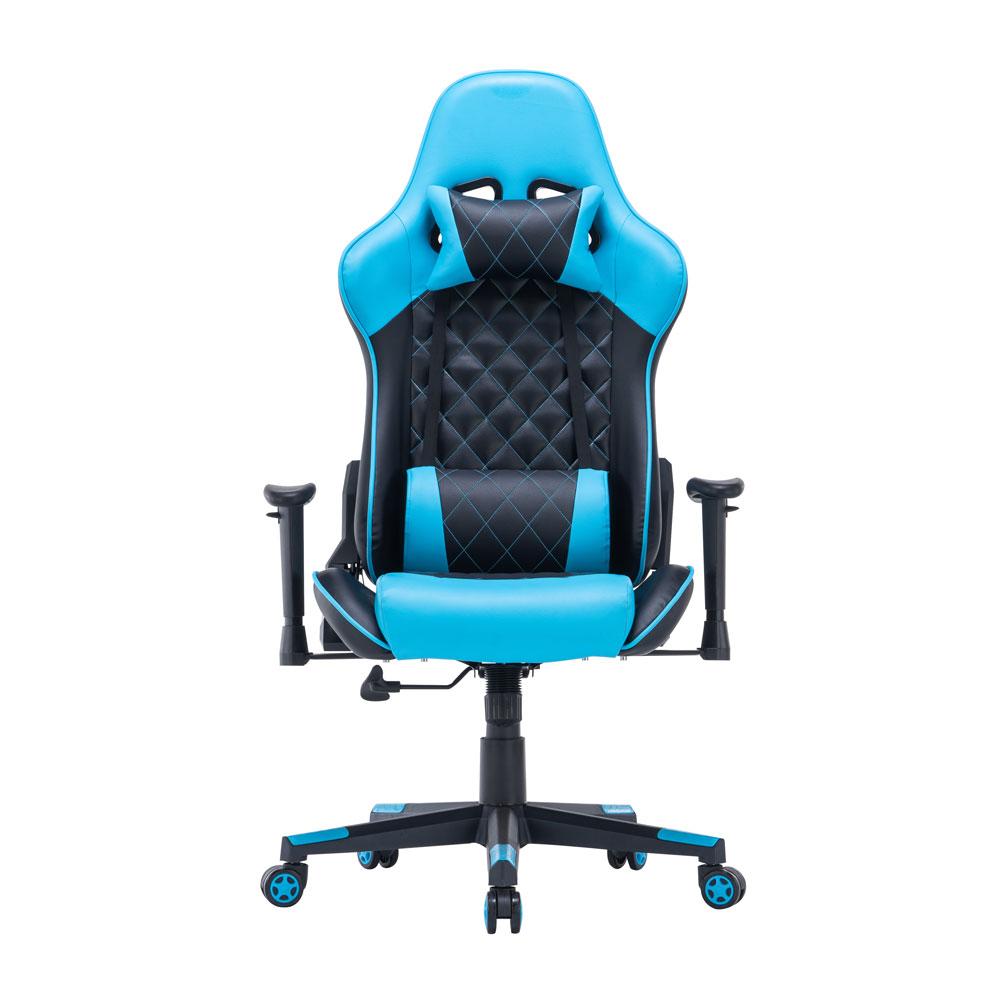 Gaming Chair Ergonomic Racing chair 165Â° Reclining Gaming Seat 3D Armrest Footrest Blue Black