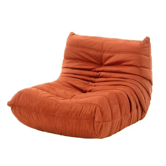 High Back Single Fireside Togo Sofa Chair Cozy Lounge Chair with Ottoman High Density Sponge Multiple Colors Comfortable and Durable (Yellow)