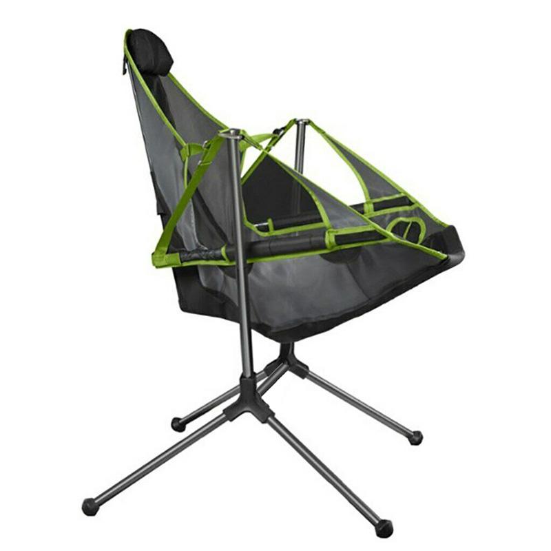 Camping Chair Foldable Swing Luxury Recliner Relaxation Swinging Comfort Lean Back Outdoor Folding Chair Outdoor Freesty