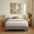 Bedframe with Wooden Slats (Light Grey) – Double