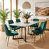Marbleous Green Velvet Dining Set