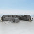 8PCS Outdoor Furniture Modular Lounge Sofa Lizard-Grey
