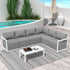 Alfresco Contemporary All-Weather Lounge Set â€“ White