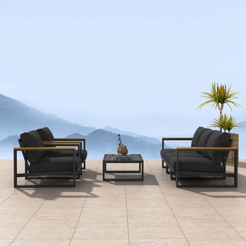 5 Seater Grandeur Lounge Suite Ã¢â‚¬â€œ Charcoal Grey