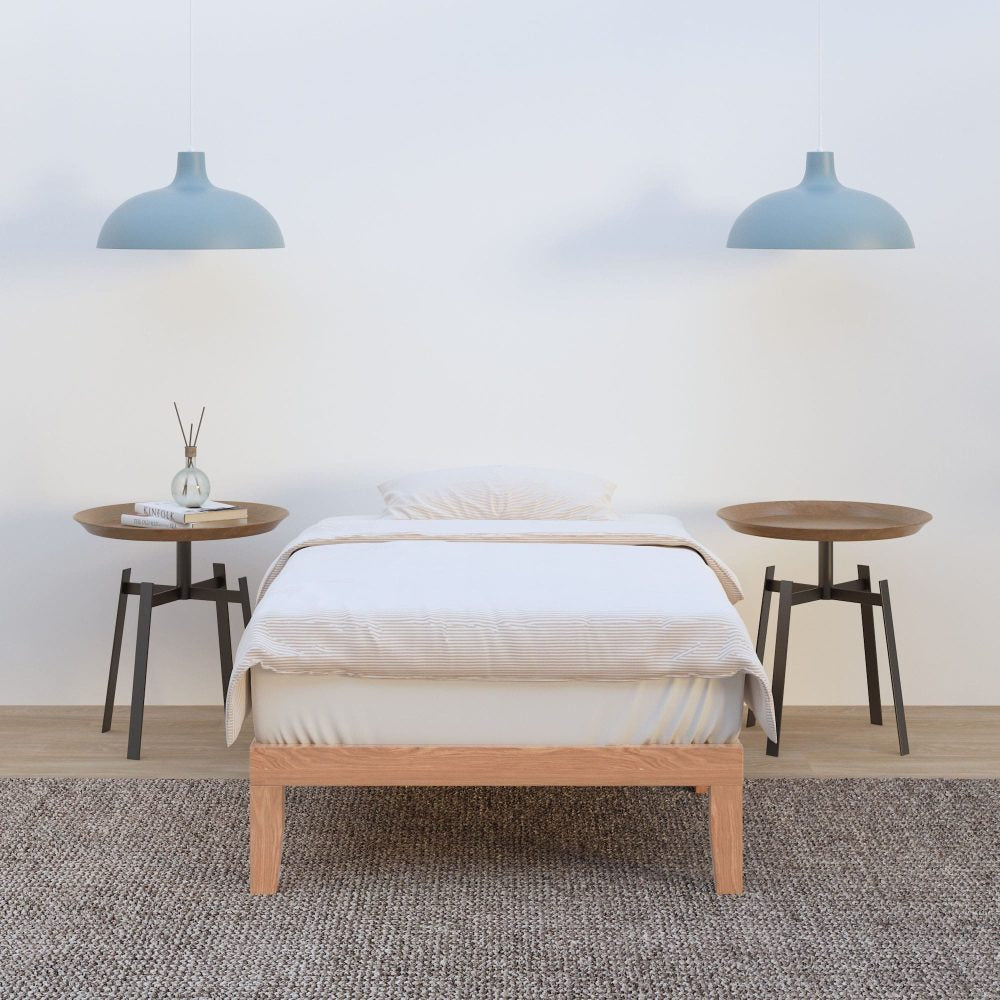 Single Size Warm Wooden Natural Bed Base Frame â€“ Single