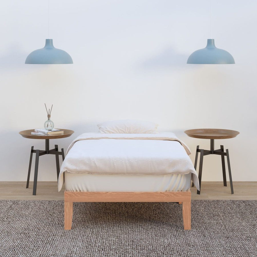 Single Size Warm Wooden Natural Bed Base Frame â€“ Single