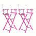 2X Director Movie Folding Tall Chair 76cm PINK HUMOR