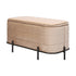 La Bella Coffee Table Storage Ottoman - Velvet Blanket Box Bench DEMI - CAMEL BEIGE
