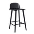 Wooden Bar Stool Dining Chair Ash Wood ELISE 65cm BLACK