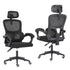Ergonomic Reclining Office Chair - Lumbar Support, Adjustable Headrest VELTRA - BLACK