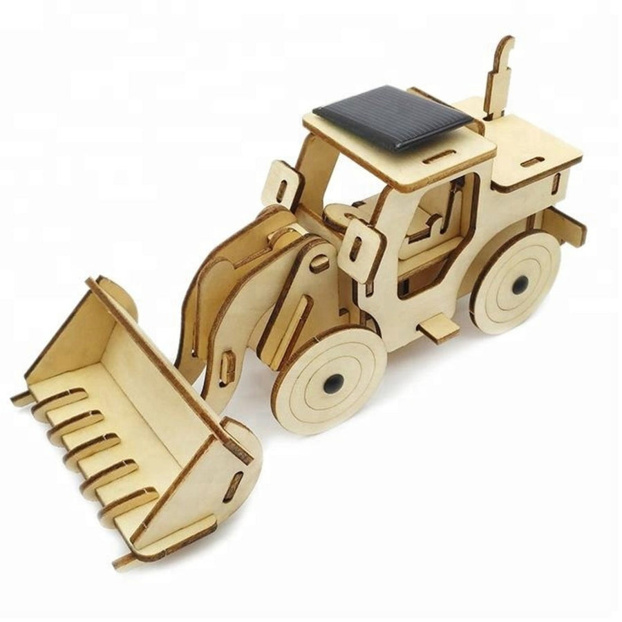 Model Bulldozer Tipper truck: Solar or battery powered plywood model-includes Motor or Solar powered options plus paint 