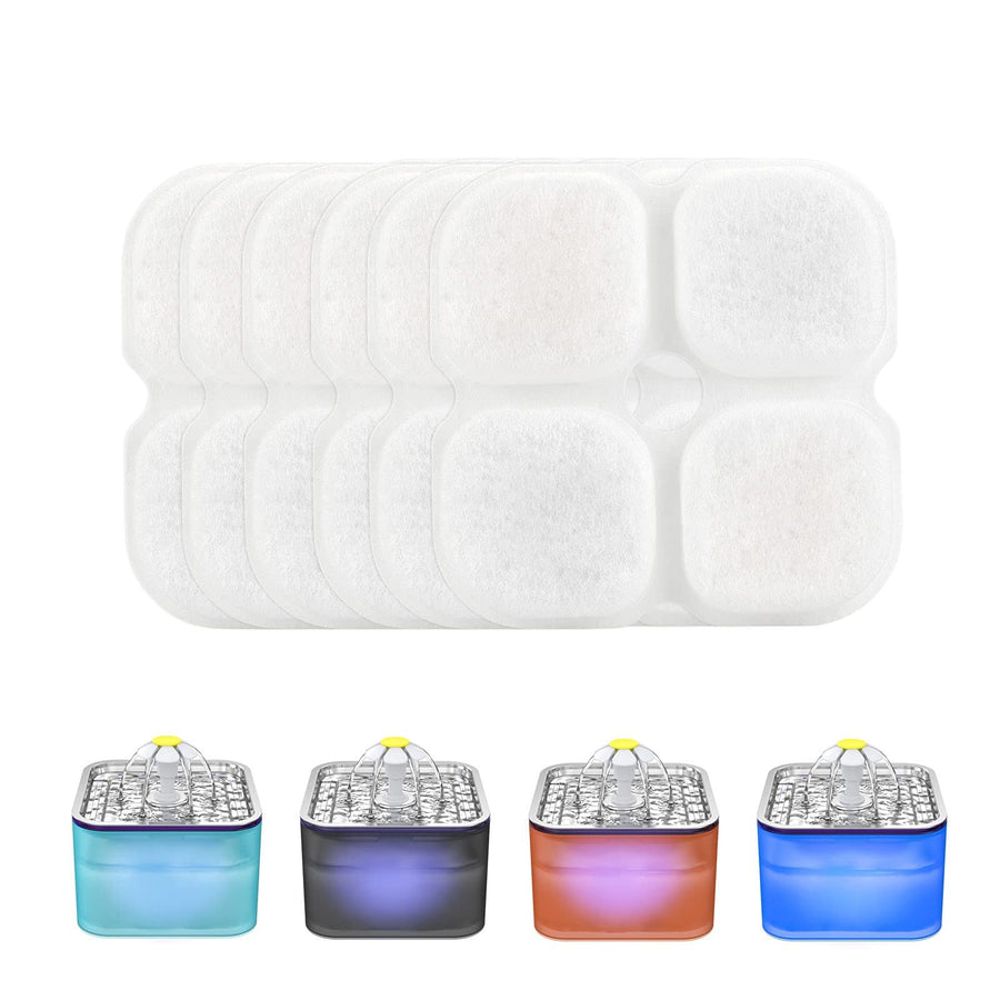 YES4PETS 16x Pet Dog Cat Fountain Filter Replacement Activated Carbon Ion Exchange Resin Triple Filtration System Automa