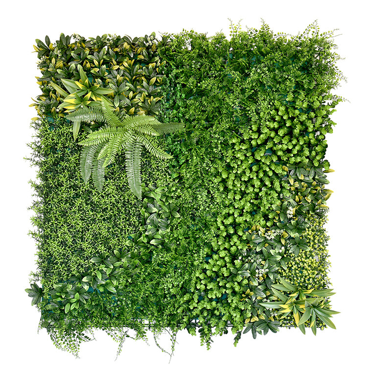 YES4HOMES 5 SQM Artificial Plant Wall DÃ©cor Grass Panels Vertical Garden Foliage Tile Fence 1X1M Green