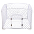 YES4PETS 4 Panel Plastic Pet Pen Pet Foldable Fence Dog Fence Enclosure With Gate White