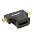 BENFEI 434BK Micro HDMI + Mini HDMI male to HDMI female Adapter